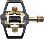 HT Components T2-SX Pedals - Dual Sided Clipless with Platform, Aluminum, 9/16", Black/Gold MPN: 102001T2SXXX2Y02K1X1 Pedals T2-SX Pedals