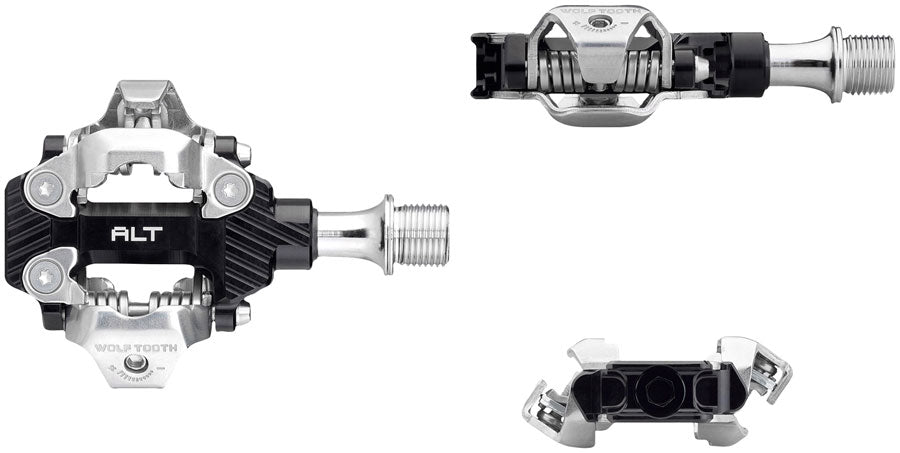 Wolf Tooth ALT XC Clipless Pedals - Dual Sided Clipless, Alloy, 9/16", Black, Pair, Shimano SPD - Pedals - ALT XC Clipless Pedals