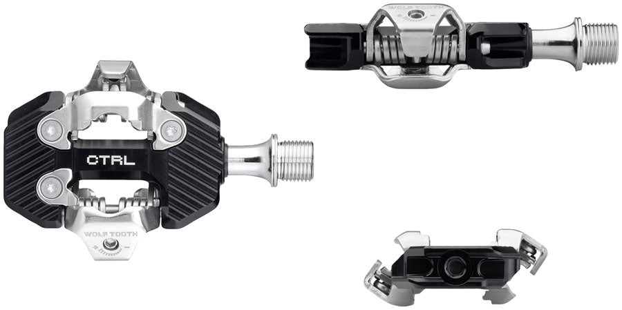 Wolf Tooth CTRL Trail Clipless Pedals - Dual Sided Clipless, Alloy, 9/16", Black, Pair, Shimano SPD - Pedals - CTRL Trail Clipless Pedals