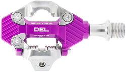 Wolf Tooth DEL Gravel Race Clipless Pedals - Single Sided Clipless, Alloy, 9/16", Ultraviolet Purple, Pair, Shimano SPD - Pedals - DEL Gravel Race Clipless Pedals