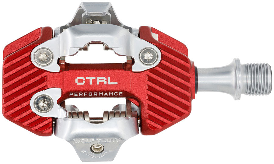 Wolf Tooth CTRL Trail Performance Clipless Pedals - Dual Sided Clipless, Alloy, 9/16", Red, Pair, Shimano SPD - Pedals - CTRL Trail Performance Pedals