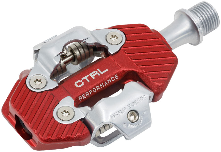 Wolf Tooth CTRL Trail Performance Clipless Pedals - Dual Sided Clipless, Alloy, 9/16", Red, Pair, Shimano SPD MPN: CTRL-CLPS-PFM-RED UPC: 810159403597 Pedals CTRL Trail Performance Pedals
