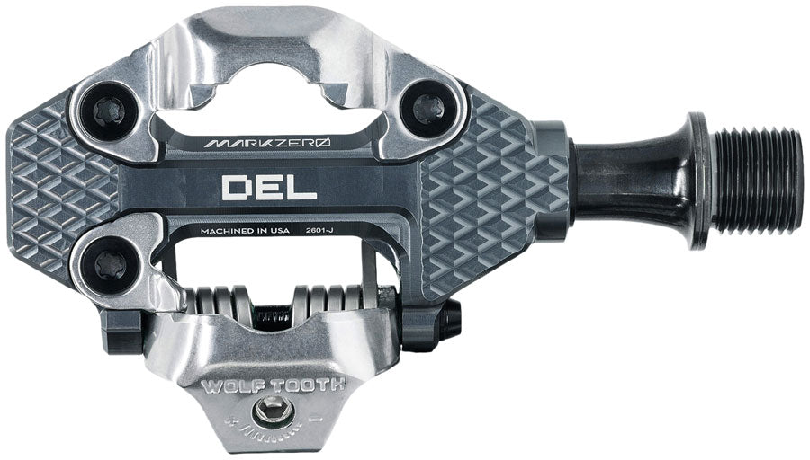 Wolf Tooth MK0 DEL Gravel Race Clipless Pedals - Single Sided Clipless, Alloy, 9/16", Shadow Gray, Pair, Shimano SPD - Pedals - MK0 DEL Gravel Race Clipless Pedals