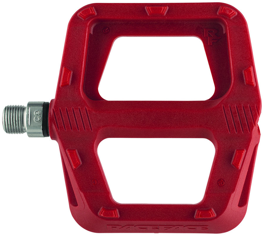 RaceFace Ride Pedals - Platform, Composite, 9/16", Red - Pedals - Ride Pedal
