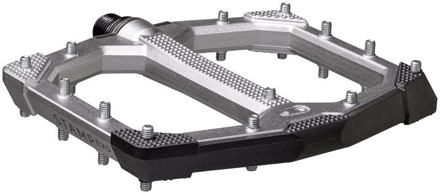 Crankbrothers Stamp Evo Pedals - Platform, Aluminum, 9/16", Silver, Large - Pedals - Stamp EVO Pedals
