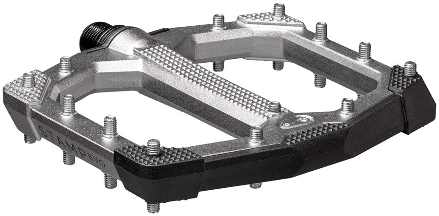 Crankbrothers Stamp Evo Pedals - Platform, Aluminum, 9/16", Silver, Small - Pedals - Stamp EVO Pedals