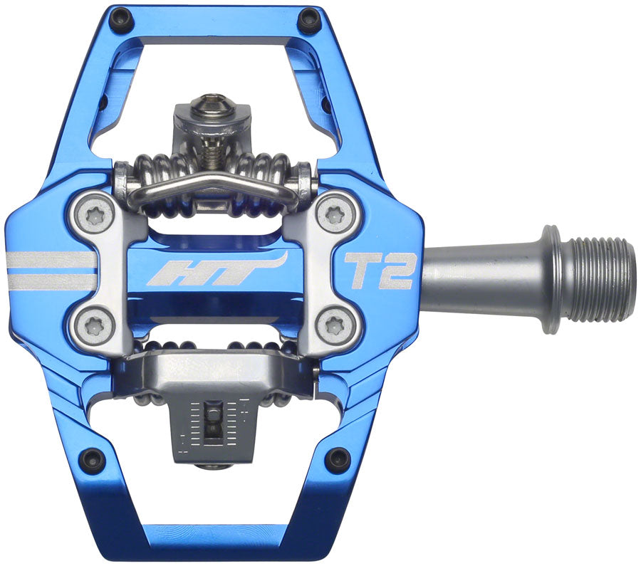 HT Components T2 Pedals - Dual Sided Clipless with Platform, Aluminum, 9/16