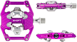 Wolf Tooth SHIFT Gravity Clipless Pedals - Dual Sided Clipless, Alloy, 9/16", Ultraviolet Purple, Pair, Shimano SPD - Pedals - SHIFT Gravity Clipless Pedals