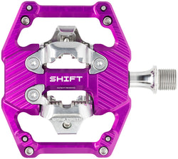 Wolf Tooth SHIFT Gravity Clipless Pedals - Dual Sided Clipless, Alloy, 9/16", Ultraviolet Purple, Pair, Shimano SPD - Pedals - SHIFT Gravity Clipless Pedals