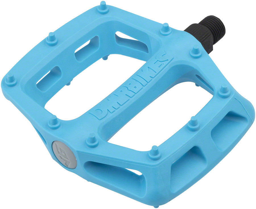 blue bicycle pedals DMR V6 Pedals
