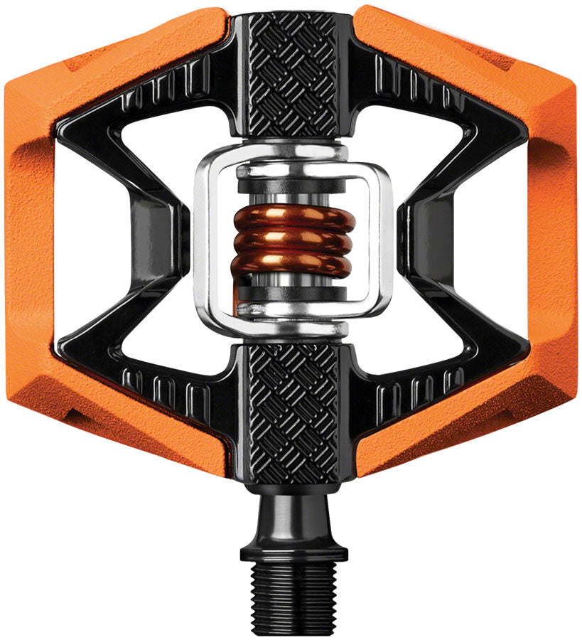 Crankbrothers Double Shot 2 Pedals - Single Side Clipless with Platform, Aluminum, 9/16", Orange - Pedals - Double Shot 2 Pedals