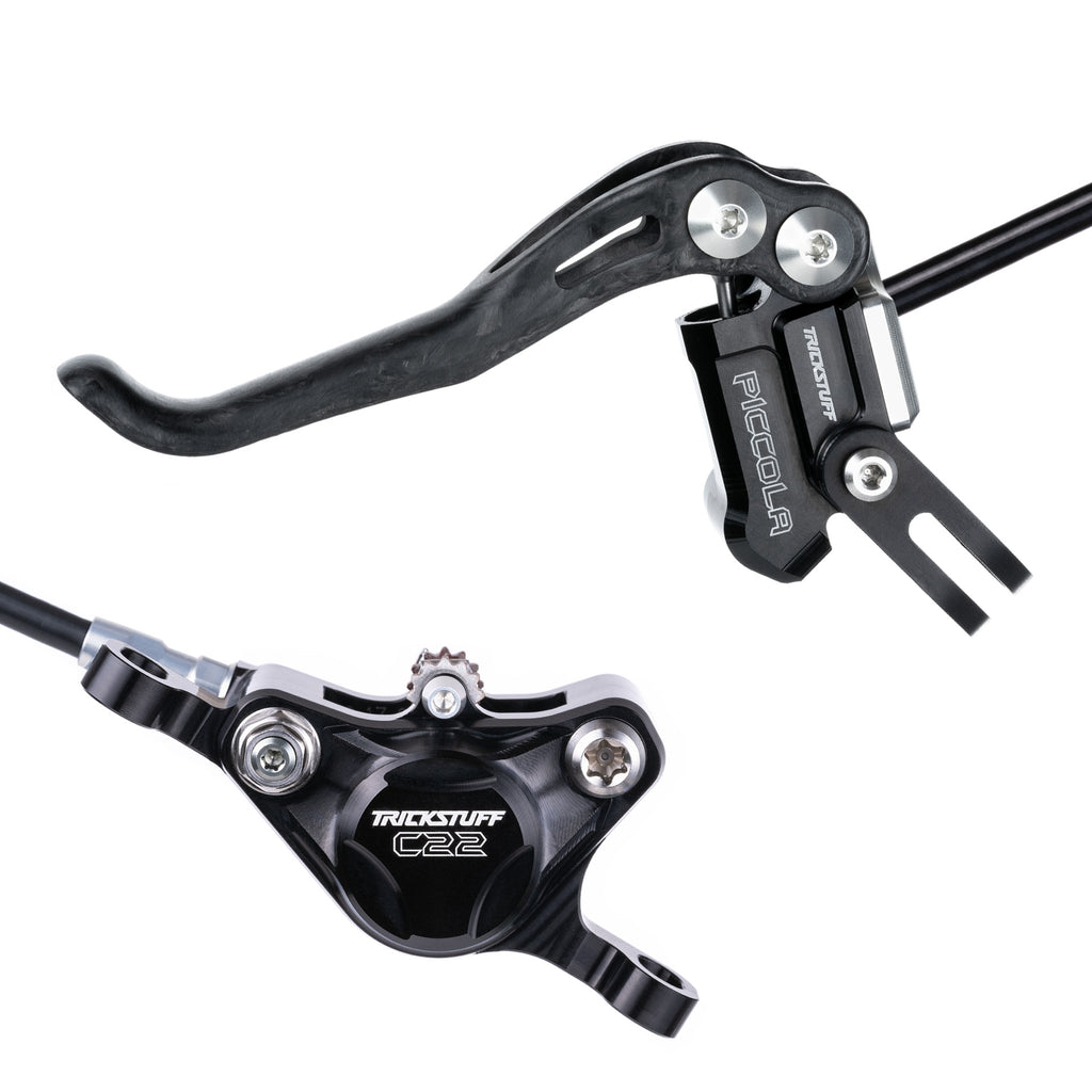 Trickstuff Piccola Brakeset, Black/Silver, Kevlar Hose Front 900mm - Rear 1700mm, C22 Caliper MPN: BPCADFAKPABSA0002S UPC: 4251189806488 Disc Brake & Lever Piccola