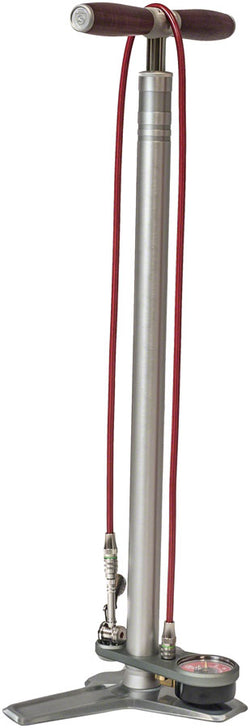 Silca Superpista Ultimate 'Hiro' Edition Floor Pump - 160psi, Stainless Steel, Red Hose with Hiro V2 Chuck, Silver MPN: AM-PU-SP2-ASY-011 UPC: 853740005503 Floor Pump Superpista Ultimate Hiro Edition Pump