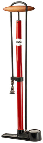 Silca Pista Floor Pump - Steel Body, Compact Ash Wood Handle, 220psi, Classic Press-On Chuck, Red MPN: AM -PU-001-COM-0101 UPC: 853740005886 Floor Pump Pista Floor Pump
