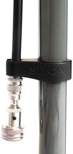 Silca Pista Plus Floor Pump - Steel Body, Ash Wood Handle, 220psi, Classic Press-On Chuck, Black - Floor Pump - Pista Plus Floor Pump