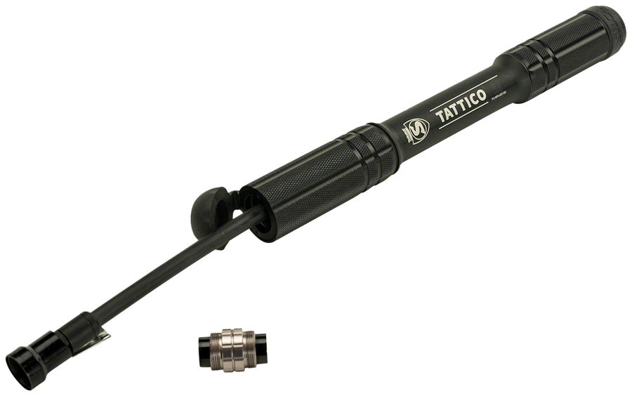 Silca Tattico Mini Frame Pump - 100psi, Aluminum, Presta/Schrader, With Bracket - Frame Pump - Tattico Mini Pump
