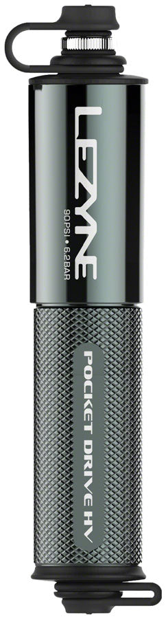 Lezyne Pocket Drive HV Frame Pump - Gloss Lite Gray - Frame Pump - Pocket Drive HV Frame Pump
