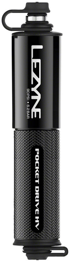 Lezyne Pocket Drive HV Frame Pump - Gloss Black - Frame Pump - Pocket Drive HV Frame Pump