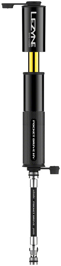 Lezyne Pocket Drive HV Frame Pump - Gloss Black MPN: 1-MP-PKDRHV-V104 Frame Pump Pocket Drive HV Frame Pump