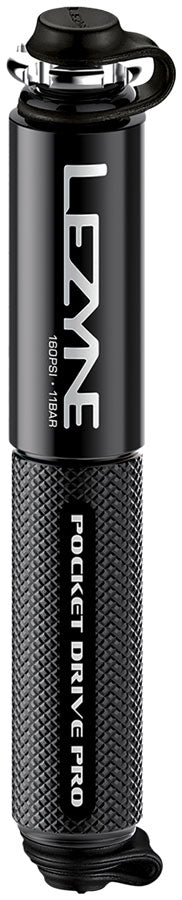 Lezyne Pocket Drive Pro HV Pump - Black - Frame Pump - Pocket Drive Pro HV Mini Pump