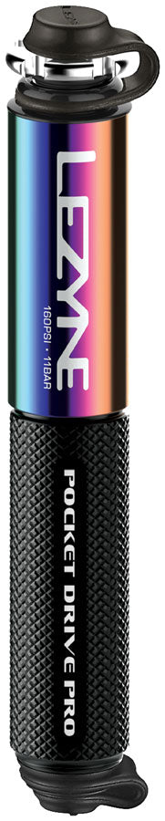 Lezyne Pocket Drive Pro Pump - Neo Metallic Black MPN: 1-MP-PKDRPRO-V104 Frame Pump Pocket Drive Pro Frame Pump