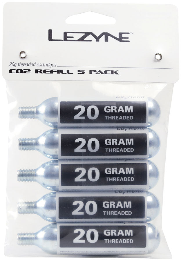 Lezyne 20g CO2 Cartridge, Pack of 5