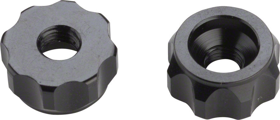 Problem Solvers Super P-Nut Oversized Presta Valve Nut, Pair, Black