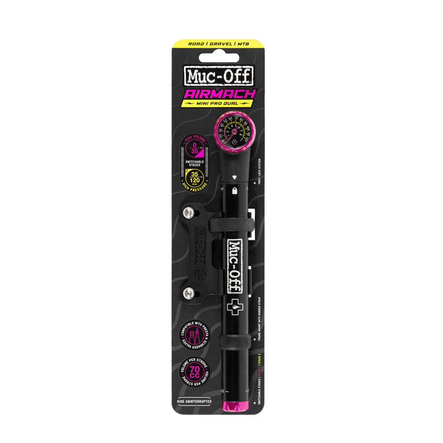 Muc-Off AirMach Mini Pro Dual Pump MPN: 21558 Frame Pump AirMach Mini Pro Dual Pump