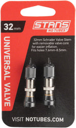 Stan's NoTubes Brass Valve Stems - 32mm, Universal Schrader, Pair MPN: AS0095 UPC: 847746009924 Tubeless Valves Brass Valve Stems