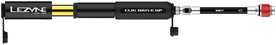 Lezyne Clik Drive HP Pump - Black - Frame Pump - Clik Drive HP Pump