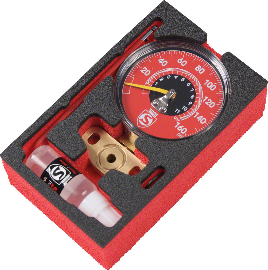 Silca Super Pista Ultimate 160psi High Pressure Gauge, Red MPN: AM-PU-GAU-ASY-160 UPC: 853740005411 Pump Part Replacement Guage