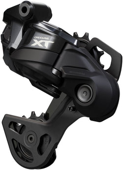 Shimano Deore XT RD-M8250-GS Di2 Wireless Rear Derailleur - 12-Speed, Medium Cage, Shadow ES, Black/Gray - Rear Derailleur - Deore XT RD-M8250-GS Di2 12-Speed Wireless Rear Derailleur