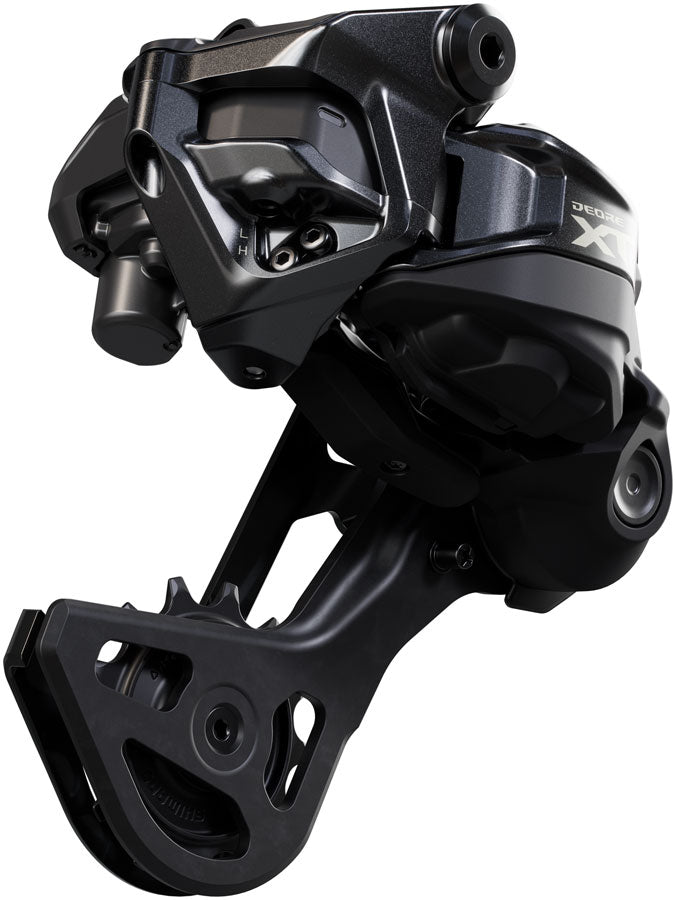 Shimano Deore XT RD-M8250-GS Di2 Wireless Rear Derailleur - 12-Speed, Medium Cage, Shadow ES, Black/Gray MPN: IRDM8250GSB UPC: 192790748269 Rear Derailleur Deore XT RD-M8250-GS Di2 12-Speed Wireless Rear Derailleur