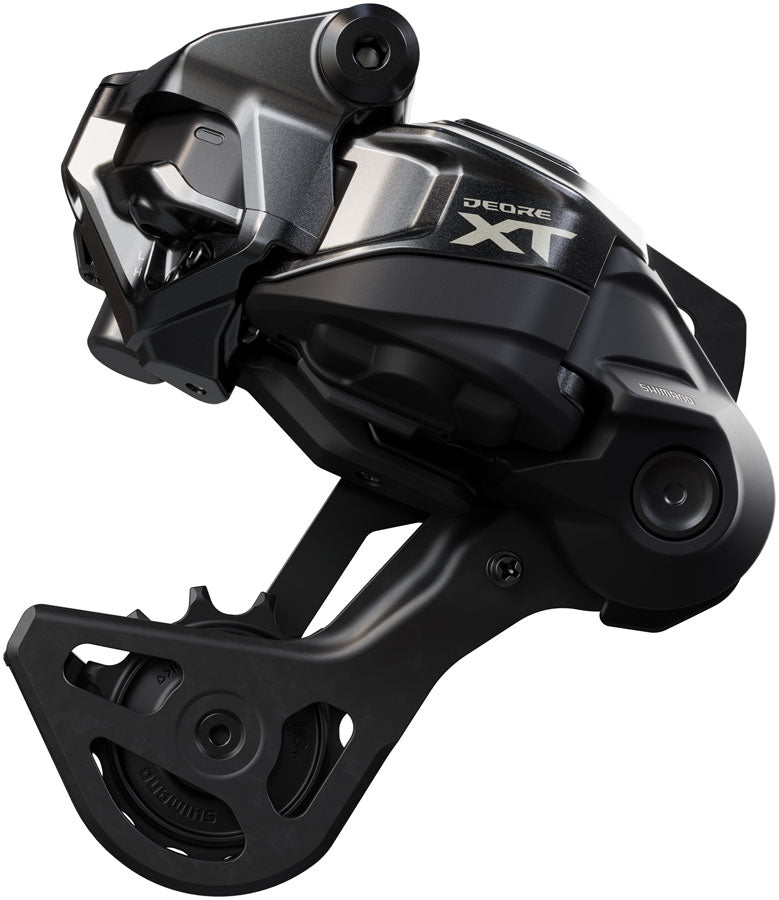 Shimano Deore XT RD-M8250-GS Di2 Wireless Rear Derailleur - 12-Speed, Medium Cage, Shadow ES, Black/Gray