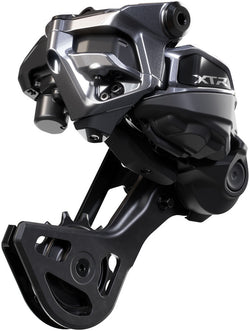 Shimano XTR RD-M9250-GS Di2 Wireless Rear Derailleur - 12-Speed, Medium Cage, Shadow ES, Black/Gray MPN: IRDM9250GSA UPC: 192790290577 Rear Derailleur XTR RD-M9250-GS Di2 12-Speed Wireless Rear Derailleur