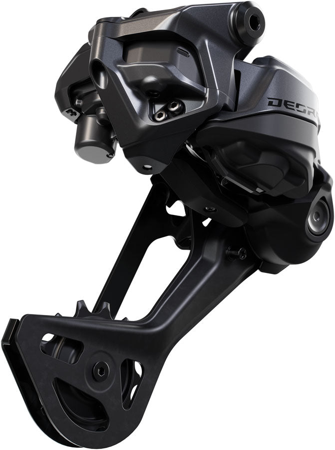 Shimano Deore RD-M6250-SGS Di2 Wireless Rear Derailleur - 12-Speed, Long Cage, Shadow ES, Black/Gray - Rear Derailleur - Deore RD-M6260 Di2 Wireless 12-Speed Rear Derailleur