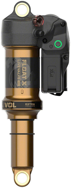 FOX FLOAT X Live Valve Neo Factory Rear Shock - Metric, 210 x 55 mm, 0.4 Spacer, Live Valve, EVOL LV, Kashima Coat - Rear Shock - FOX FLOAT X Live Valve Neo Factory Rear Shock