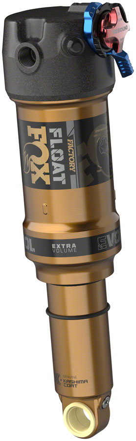 FOX FLOAT Factory Rear Shock - Trunnion Metric, 185 x 55 mm, 0.1 Spacer, 2-Position Lever, EVOL LV, Kashima Coat