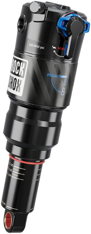 RockShox Deluxe Ultimate RCT  Rear Shock - 205 x 57.5mm, Linear XL, 4 Neg/0 Pos Tokens, Reb 55 / Comp 30, Lock Out 4, MPN: 00.4118.474.015 UPC: 710845918599 Rear Shock Deluxe Ultimate RCT Linear XL Rear Shock