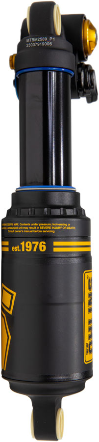 Ohlins TTX2 Air m.2 Rear Shock - Metric, 210mm x 55mm, Twin-Tube Damping Technology, Adjustable Volume Air Spring, MPN: MTBM 2585 UPC: 840153644467 Rear Shock TTX2 Air m.2 Rear Shock