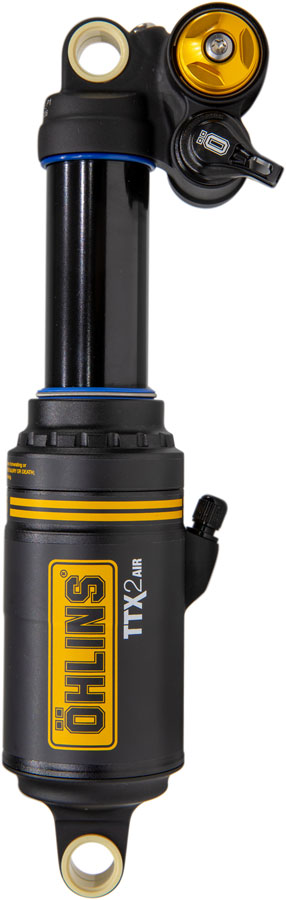Ohlins TTX2 Air m.2 Rear Shock - Metric, 230mm x 65mm, Twin-Tube Damping Technology, Adjustable Volume Air Spring,