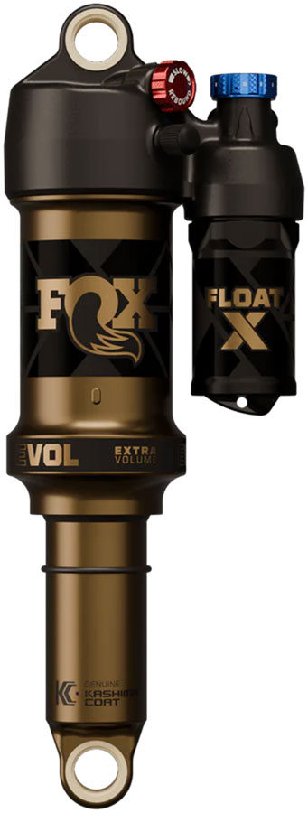 FOX FLOAT X Factory Rear Shock - Metric, 230 x 60 mm, EVOL LV, 0.2 ci Spacer, 2-Position Lever, Kashima Coat - Rear Shocks - FLOAT X Factory Rear Shock