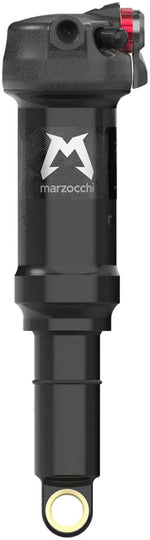Marzocchi Bomber Inline Air Rear Shock - Trunnion Metric, 185 x 50 mm, EVOL LV, Sweep-Adj, 0.8 Spacer, Black MPN: 972-01-565 UPC: 821973497884 Rear Shocks Bomber Inline Air Rear Shock