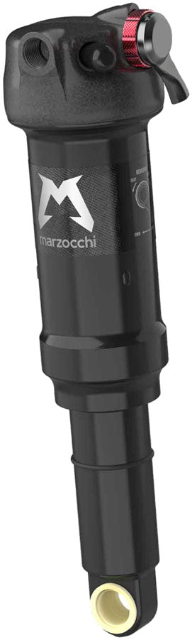 Marzocchi Bomber Inline Air Rear Shock - Trunnion Metric, 185 x 50 mm, EVOL LV, Sweep-Adj, 0.8 Spacer, Black MPN: 972-01-565 UPC: 821973497884 Rear Shocks Bomber Inline Air Rear Shock
