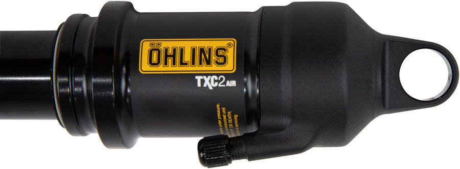 Ohlins TXC2 Rear Shock - Metric, 165mm x 45mm, Remote Actuated Twin-Tube Damper, Adjustable Volume Air Spring, Trunnion, MPN: MTBM 2320 UPC: 840153633812 Rear Shock TXC2 Rear Shock