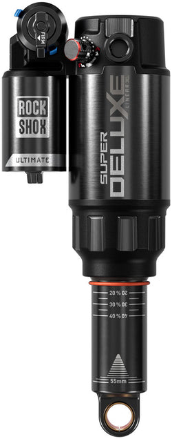 RockShox Super Deluxe Ultimate RC2T Rear Shock - 185 x 55 mm, Linear XL Air, Token Loc 2, Reb 55 / Comp 34, L/O45, - Rear Shock - Super Deluxe Ultimate RC2T Linear XL Rear Shock
