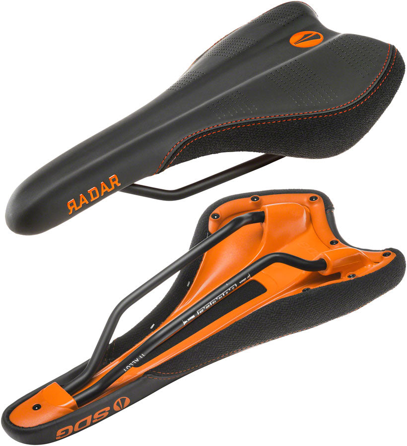 SDG Radar Saddle Titanium Alloy Black Orange Saddles 812367016361 Worldwide Cyclery