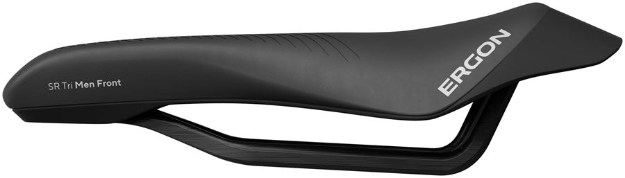 Ergon SR Tri Pro Carbon Saddle - Carbon, Black, Men's, Front - Saddles - SR Tri Pro Carbon Saddle