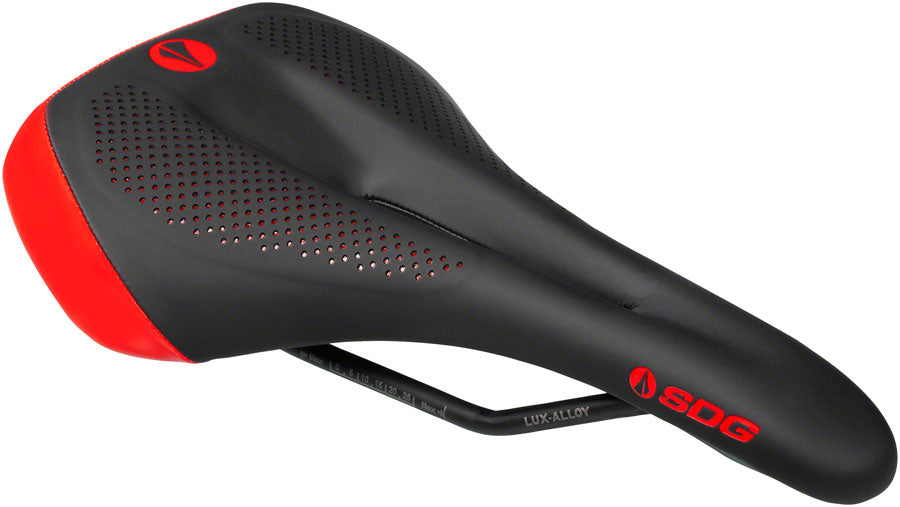 SDG Allure V2 Saddle - Lux-Alloy, Black/Red