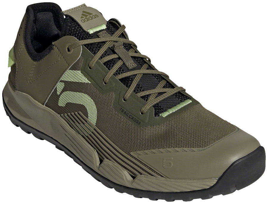 Five Ten Trailcross LT Flat Shoes - Men's, Focus Olive/Pulse Lime/Orbit Green, 12 MPN: GY5124-12 UPC: 195734396793 Flat Shoe Trailcross LT Flat Shoes - Men's, Focus Olive/Pulse Lime/Orbit Green